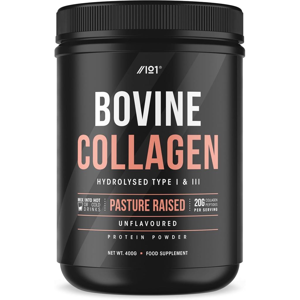 ผงโปรตีนคอลลาเจน Grass Fed 400g - ประเภท I & III Pasture ยก - Bovine Hydrolysed Collagen Peptides - 