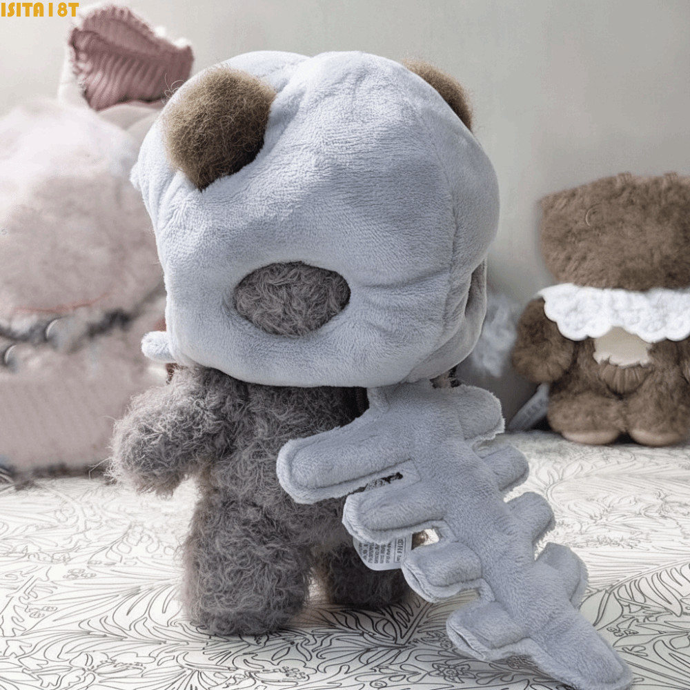 Isita18ที ไดโนเสาร์โครงกระดูกตุ๊กตาจี้,สีเทา/สีชมพูตุ๊กตาเสื้อกันหนาวหมวกผ้าฝ้ายเสื้อผ้า,มินิแต่งตัวของเล่นที่มีเชือกเส้นเล็กผ้าฝ้ายล้างน้ําหนักเบาตลกตุ๊กตาหมวกตุ๊