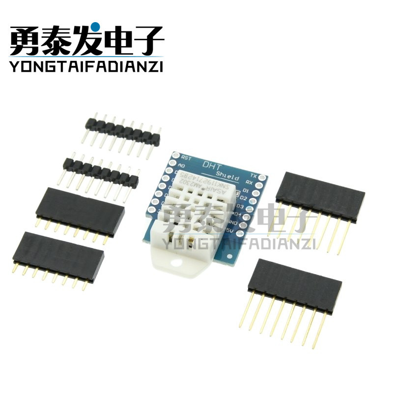 DHT Pro Shield สําหรับ D1 mini DHT22 Singlebus กลึง字温度感