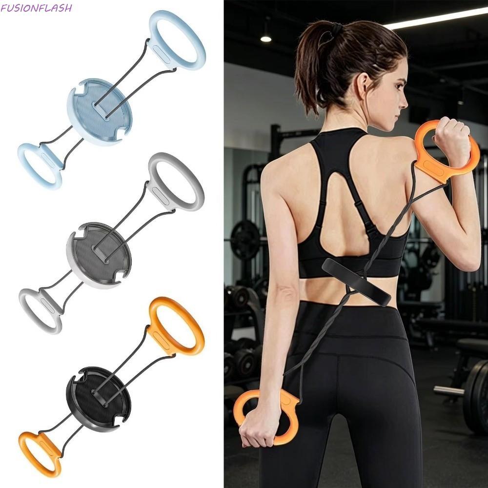 FUSIONFLASH เทรนเนอร์หน้าอก, แขนปรับได้ Anti-Slip Handle Chest Expander, อุปกรณ์การฝึกอบรม Flywheel Rotation Strength Trainer พับกล้ามเนื้อแขนออกกําลังกายผู้หญิง