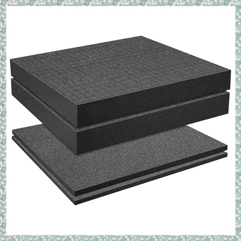 [h5bl3j6wj.ph] 4 PCS Pick Apart Foam Insert Pluck Pre Square Sheet Foam with Bottom Use for Board Ga
