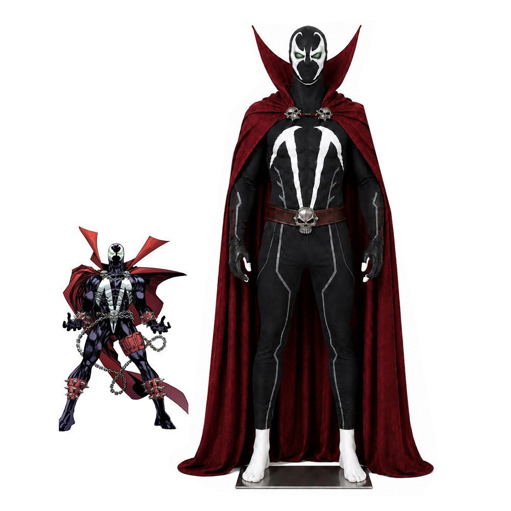 Spawn คอสเพลย์เครื่องแต่งกาย Cape ผู้ใหญ่ Anti-Hero Battle ชุดฮาโลวีนแฟนซีสําหรับ Comic Con Stage บท