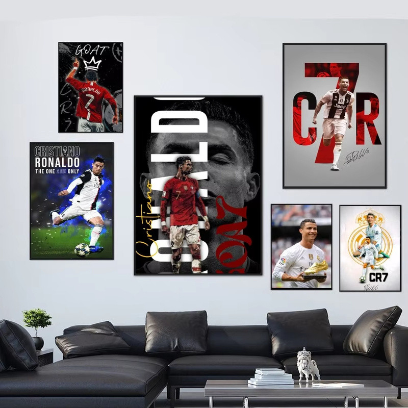 C-Cristiano Ronaldo Poster High-Quality Poster Art Canvas Print Home Living Room Bar Wall Decor