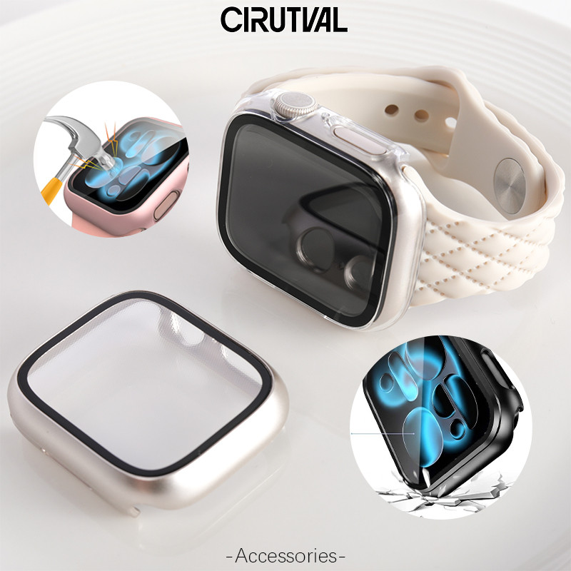 เคสพีซี Temepreed Glass for Apple Watch Ultra 3 2 SE 3 249มม IWatch 46 45 44 41 40 42 38มม Series 11 10 9 8 7 6 5 4 3