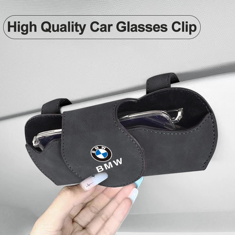 รถแว่นตากล่องเก็บ Auto Sun Visor แว่นตากันแดดผู้ถือสําหรับ BMW X5 X6 X7 E28 E90 F20 E62 E93 GT G11 E