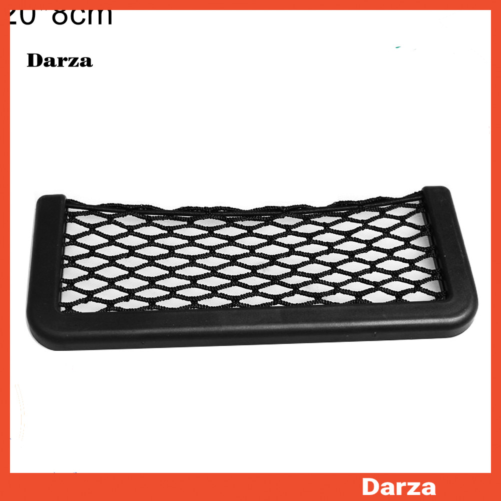 [Dar] มัลติฟังก์ชั่น Easy Mount Mesh Net Car Storage Bag Holder for Phone Cash Card