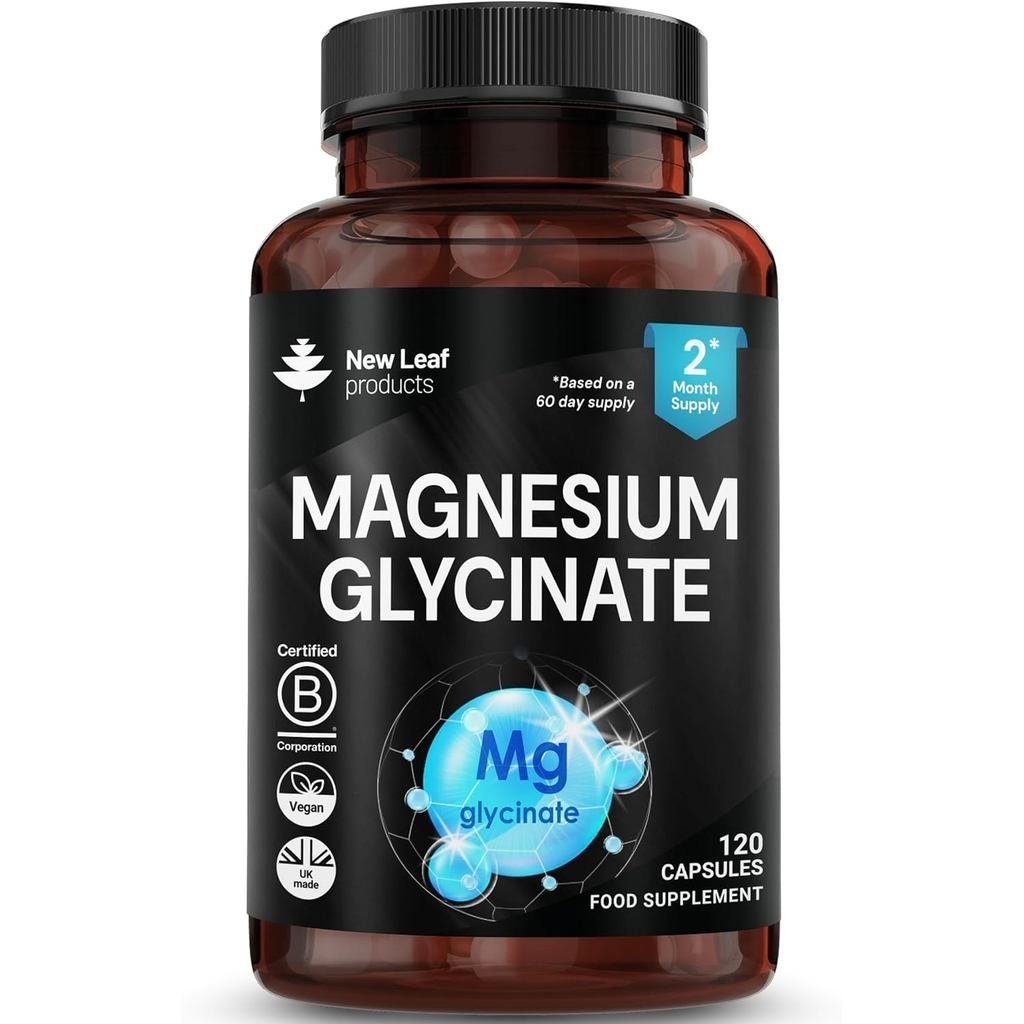 Magnesium Glycinate s Active Ingredient 120 แคปซูลให้ 208mg ธาตุต่อเสิร์ฟ UK ผลิตโดยผลิตภัณฑ์ใบไม้ให