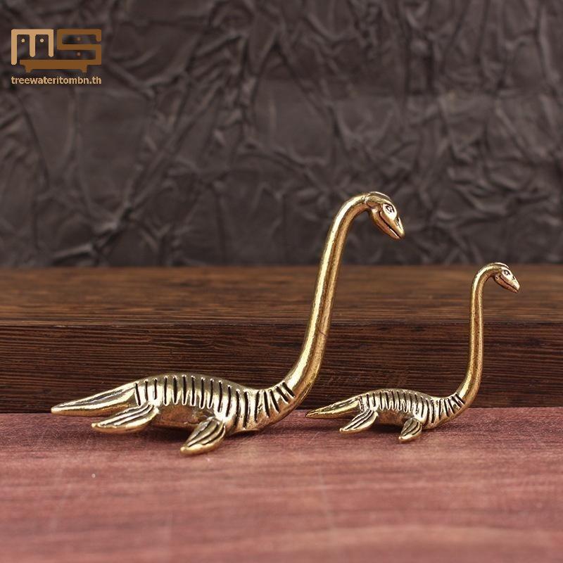 Tt 1 ชิ้นสะสม Loch Ness Monster Figurine Vintage ทองเหลืองโบราณ Handmade Decor สําหรับห้องนอนเดสก์ท็