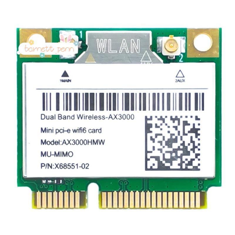การ์ดเครือข่าย AX200 AX3000HMW Mini PCI-E WiFi 6 อะแดปเตอร์ไร้สาย 2.4G/5G บลูทูธ 5.1 802.11AX สําหรั