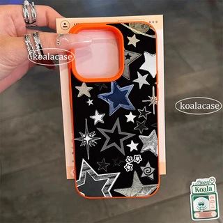 เคสสัมผัสหนัง ลายดาว สีดำ สไตล์ฮิต เข้ากันได้กับ OPPO Reno 16F 16 15 14 11 12 F 15F 14F 10 13 12F 16 15 14 11 12 Pro