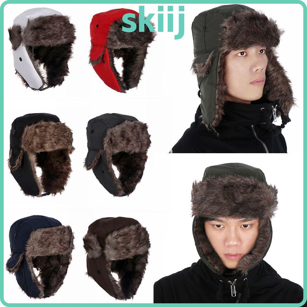 SKIIJ Winter Cap Ski Sports & Outdoors Aviator Hat with