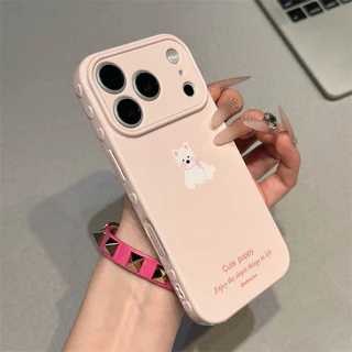เคสสำหรับ iPhone 17 16 15 14 13 12 11 Pro Max XR XS หัวใจ 3D กันรอย กันกระแทก สีหวาน น่ารัก ถุง
