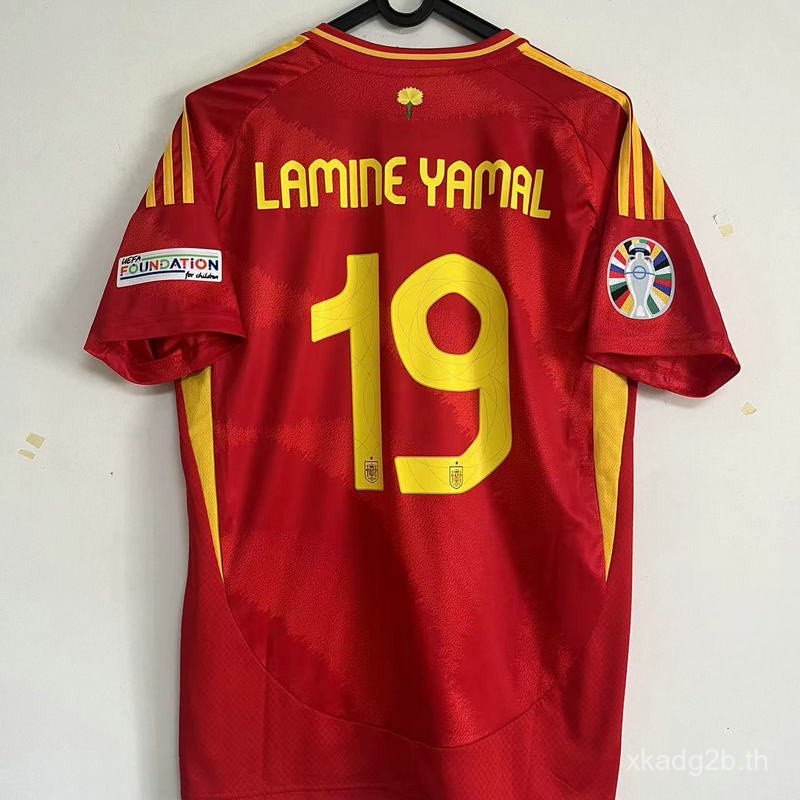 2024-25 สเปนเหย้าและเยือนย์พัดลมรุ่นคุณภาพสูงแขนสั้นเสื้อฟุตบอลเสื้อยืดที่กําหนดเอง