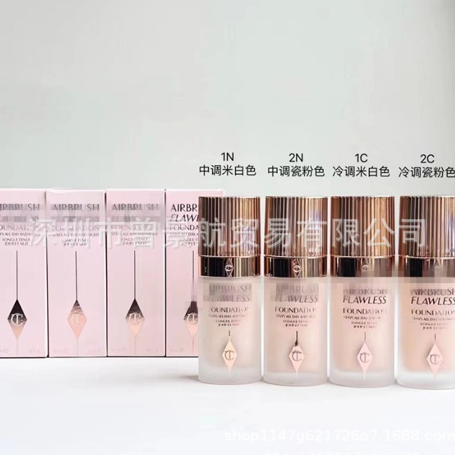 แนะนํา C~ T Soft Mist Flawless Soft Focus Red Carpet Liquid Foundation 1C 1N 2C 2N