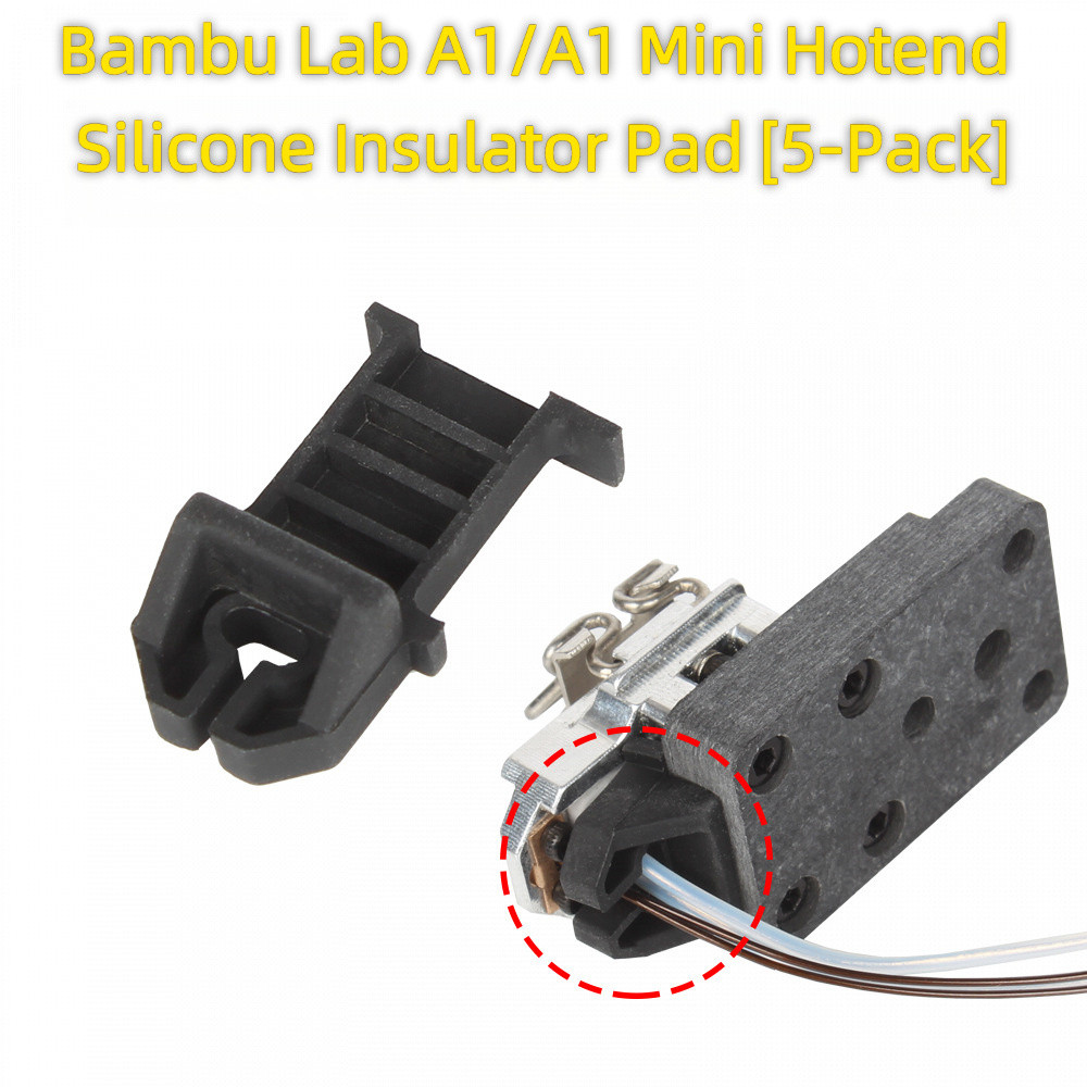 Bambu Lab A1/A1 Mini Hotend ซิลิโคนฉนวน Pad [5-Pack] | ทนความร้อนและกันกระเด็น | | อุปกรณ์เสริมป้องก