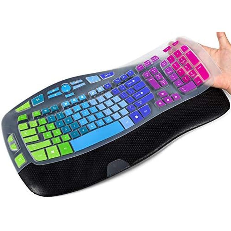 ฝาครอบคีย์บอร์ดสีสันสดใสเข้ากันได้กับ Logitech K350 MK550 MK570 คีย์บอร์ดคลื่นไร้สาย, Logitech K350 