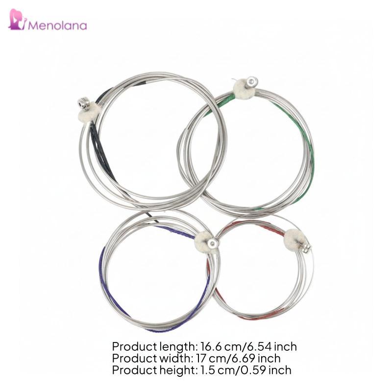 [Menolana] Metal-Wound Bass Guitar Strings โลหะยาว-Wound Wound Bass Strings โทนสดใสสําหรับ Rehearsal