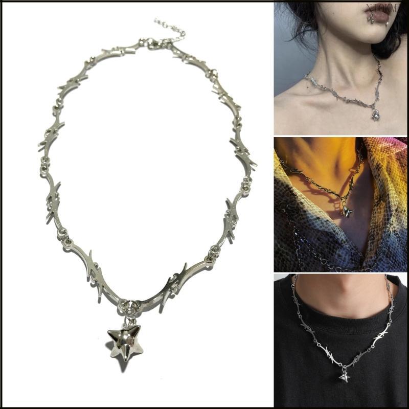 NIOK Punk Style สร้อยคอสร้อยคอสร้อยคอผู้หญิงเครื่องประดับหิน Eboy Egirl คอโซ่