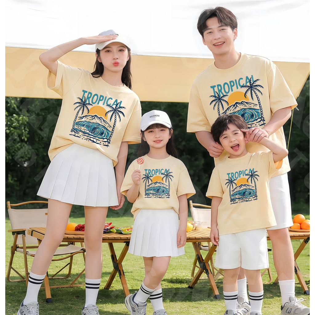 พร้อมส่ง&COD RINASTUDIO เสื้อยืดคู่ครอบครัว 2026ใหม่ หลายลายพิมพ์ ผ้าคอตตอนนุ่ม มีไซซ์พ่อแม่เด็ก พร้อมส่ง#25