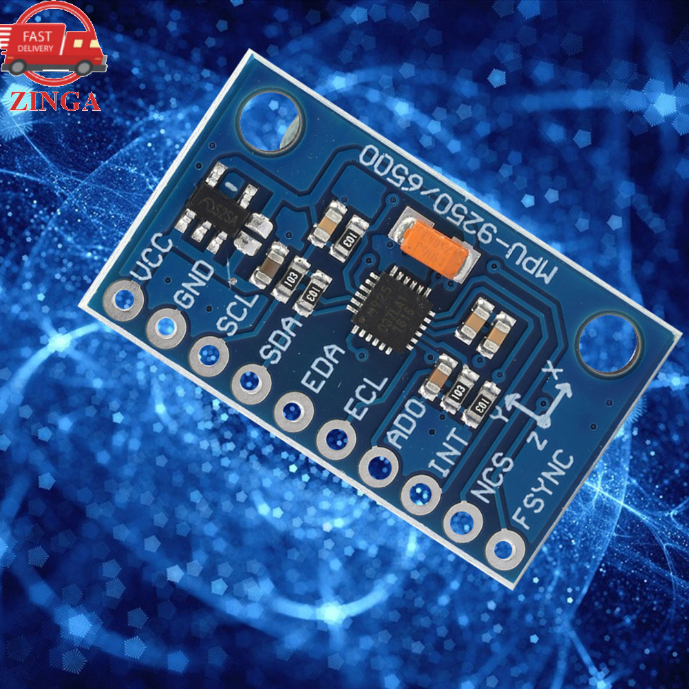 Zinga Zinga MPU-9250 16 บิต Gyroscope การเร่ง Magnetic Sensor โมดูล 3 เพลา Accelerometer และ Magneto