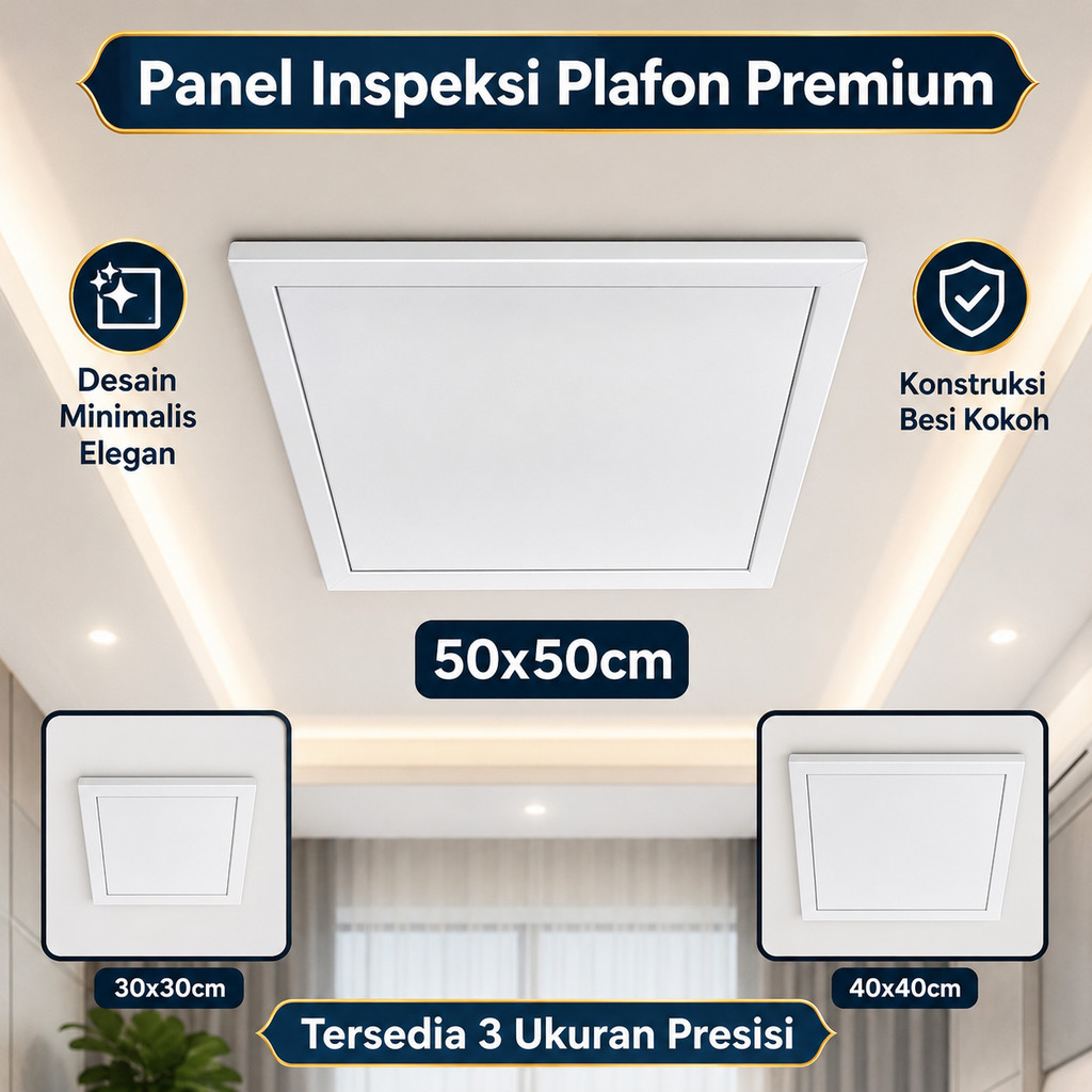 ช่องเซอร์วิส 3ขนาด 30x30 40x40 50x50cm อลูมิเนียมสีขาว เหมาะกับงานฝ้า พร้อมส่ง