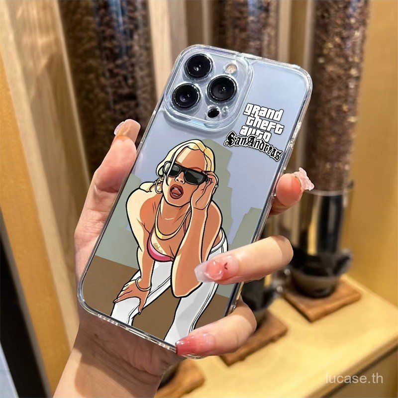เคสโทรศัพท์สไตล์ใหม่Creative CoolสาวอเมริกันเหมาะสําหรับiPhone 15 16 17 pro max 15promax xr xs ip 11 11promax 12 13 14Promax 14Plusโปร่งใสป้องกันกรณี