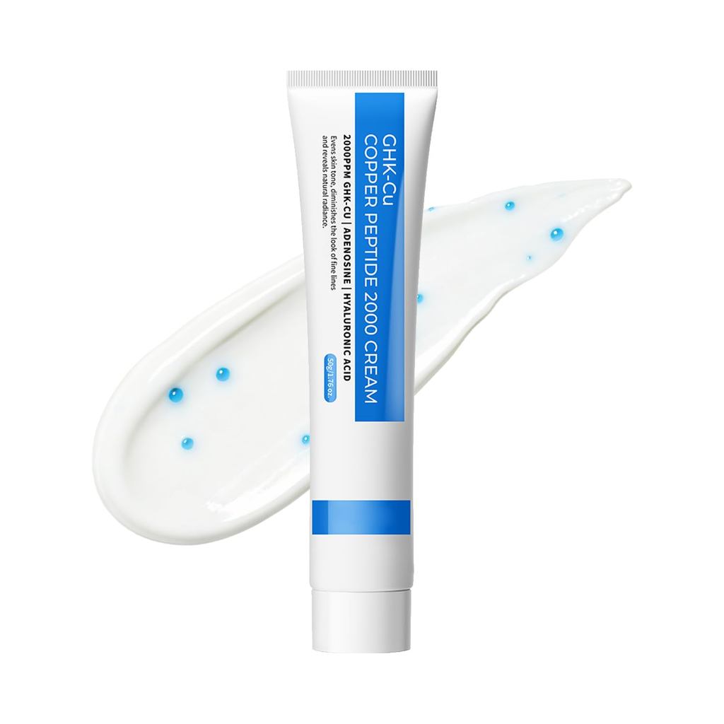 Grosspe Copper Peptide Cream, 2000ppm GHK-Cu พร้อมคอลลาเจนและกรดไฮยาลูโรนิก, มอยเจอร์ไรเซอร์กระชับผิ