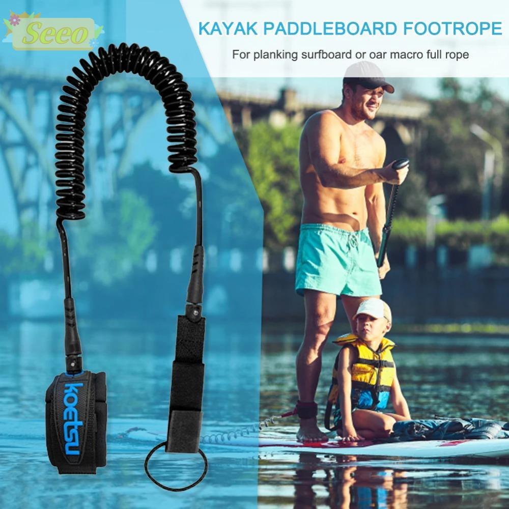 SEEO Sup Board เชือกขาเท้า, Surfing Stand UP TPU Surfing Safety Hand Rope, ทนทานยืดหยุ่นปฏิบัติ Padd