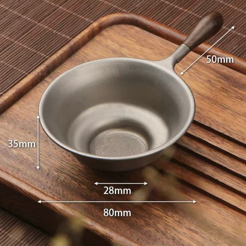 Pure Titanium Tea Leak Tea Strainer Ultra-Fine Strainer High-End Tea Separator Fair Cup Strai