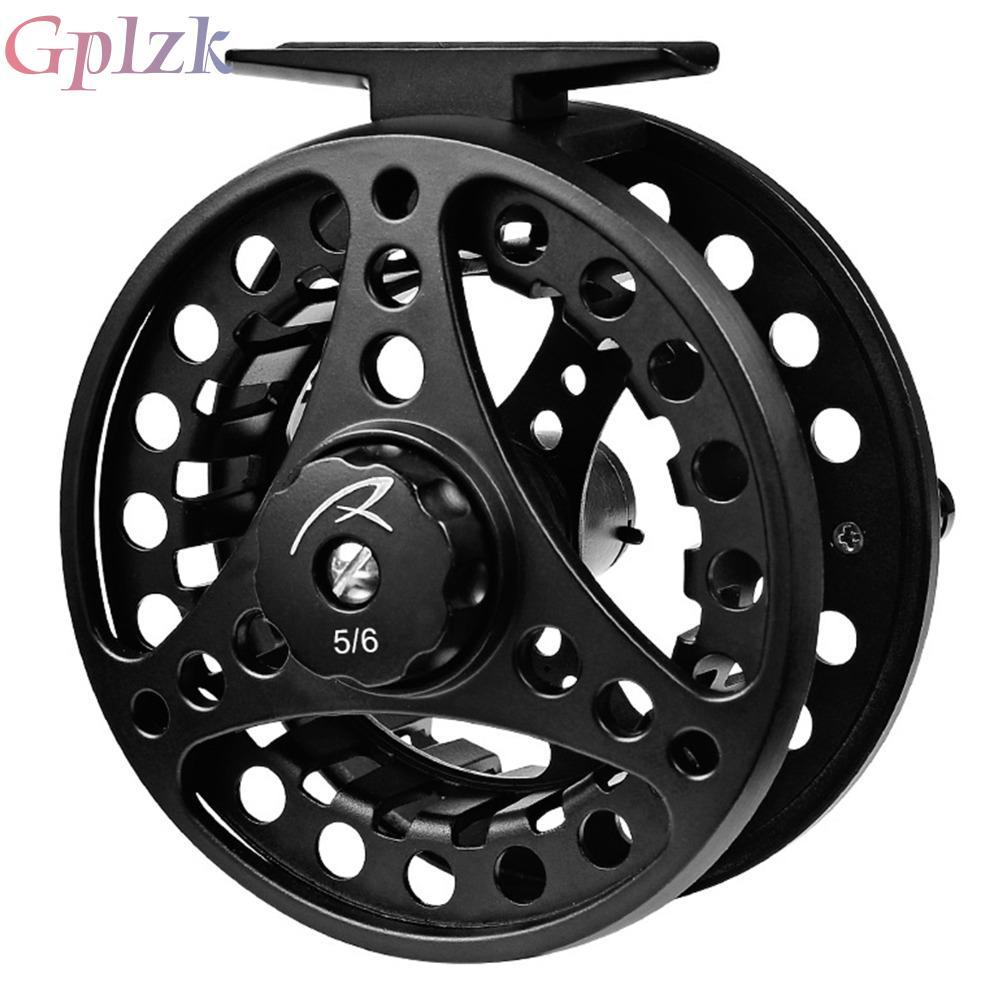 GPLZK Fly Reel, อลูมิเนียม 85 มม.เส้นผ่านศูนย์กลาง Fly Fishing Reel, ทนทาน 2 + 1BB แบริ่ง 5/6 WT รอก