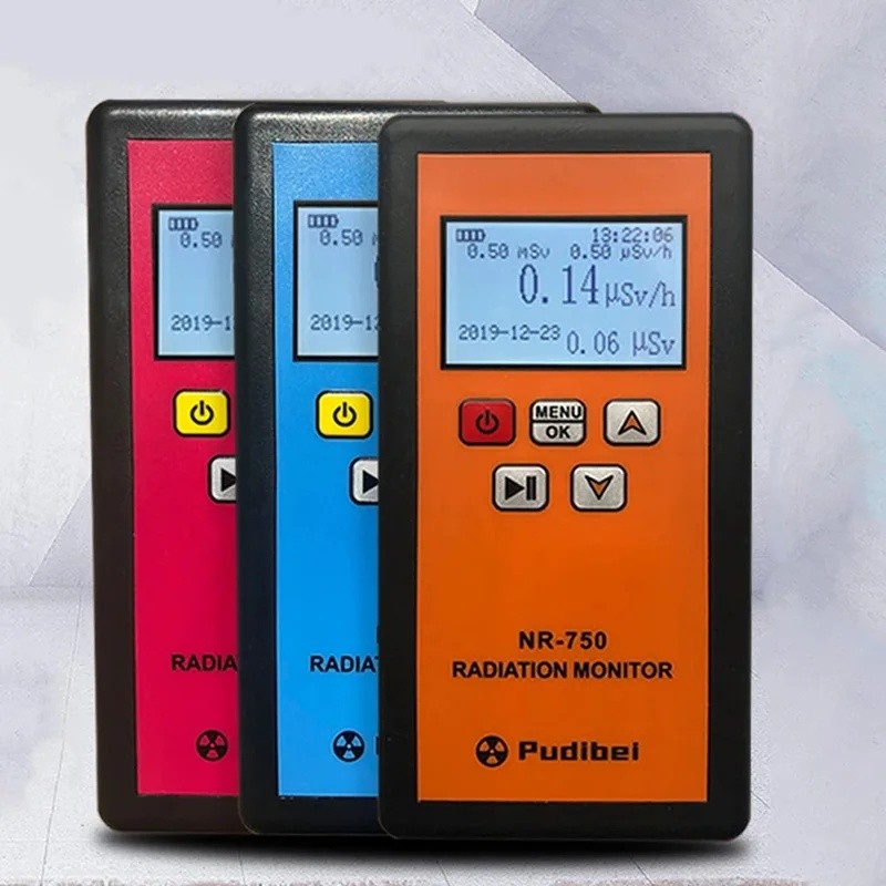 XEQE NR-750 850 950 มือถือเครื่องตรวจจับรังสีนิวเคลียร์จอแสดงผล LCD ในครัวเรือนเครื่องทดสอบกัมมันต์ 