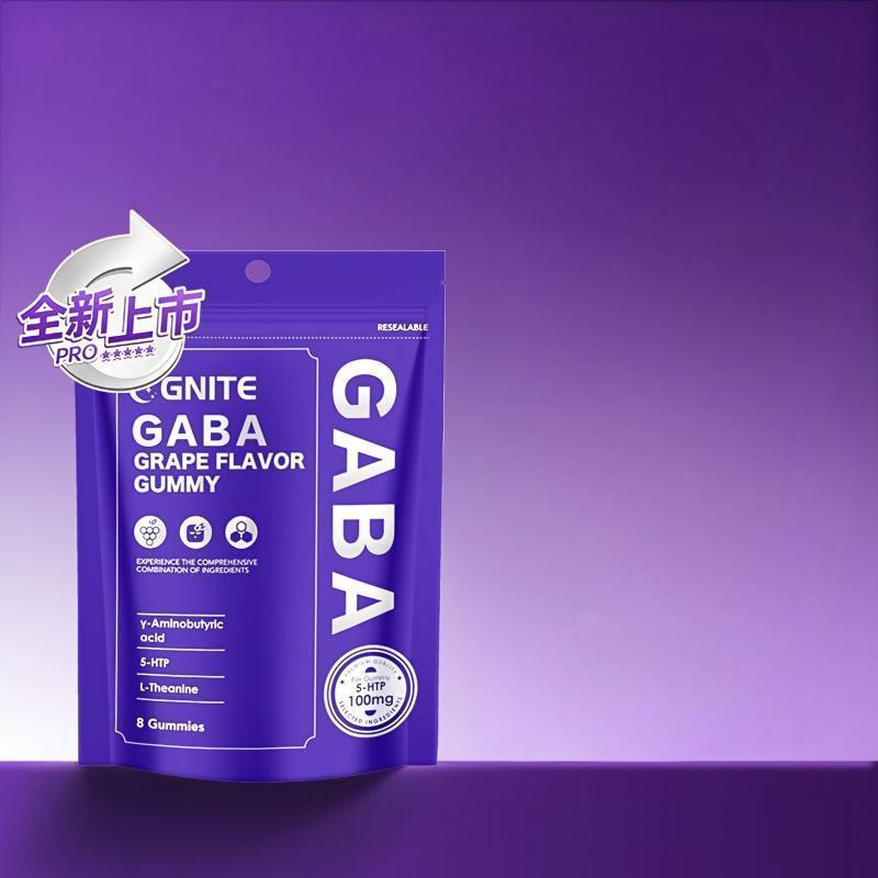 US นําเข้า Gnite Melain Gaba Gummy 3rd Generation Pro Upgraded Gummy Bag Hf