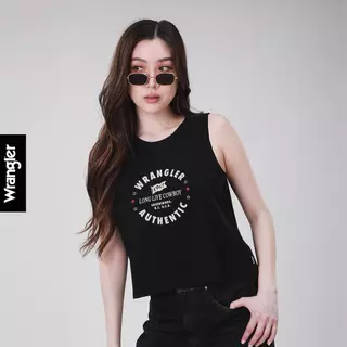 WRANGLER เสื้อยืดแขนกุดผู้หญิง คอลเลคชั่น Wrangler Legends รุ่น WR S226WTSLN14 สีดำ