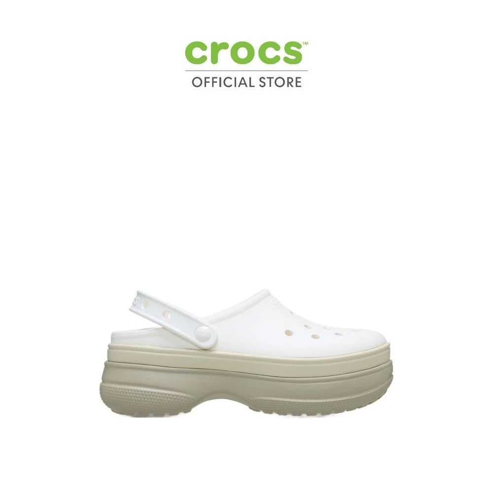 CROCS รองเท้าลำลองผู้ใหญ่ CLASSIC STACKED CLOG รุ่น 211355-0WV - CHALK