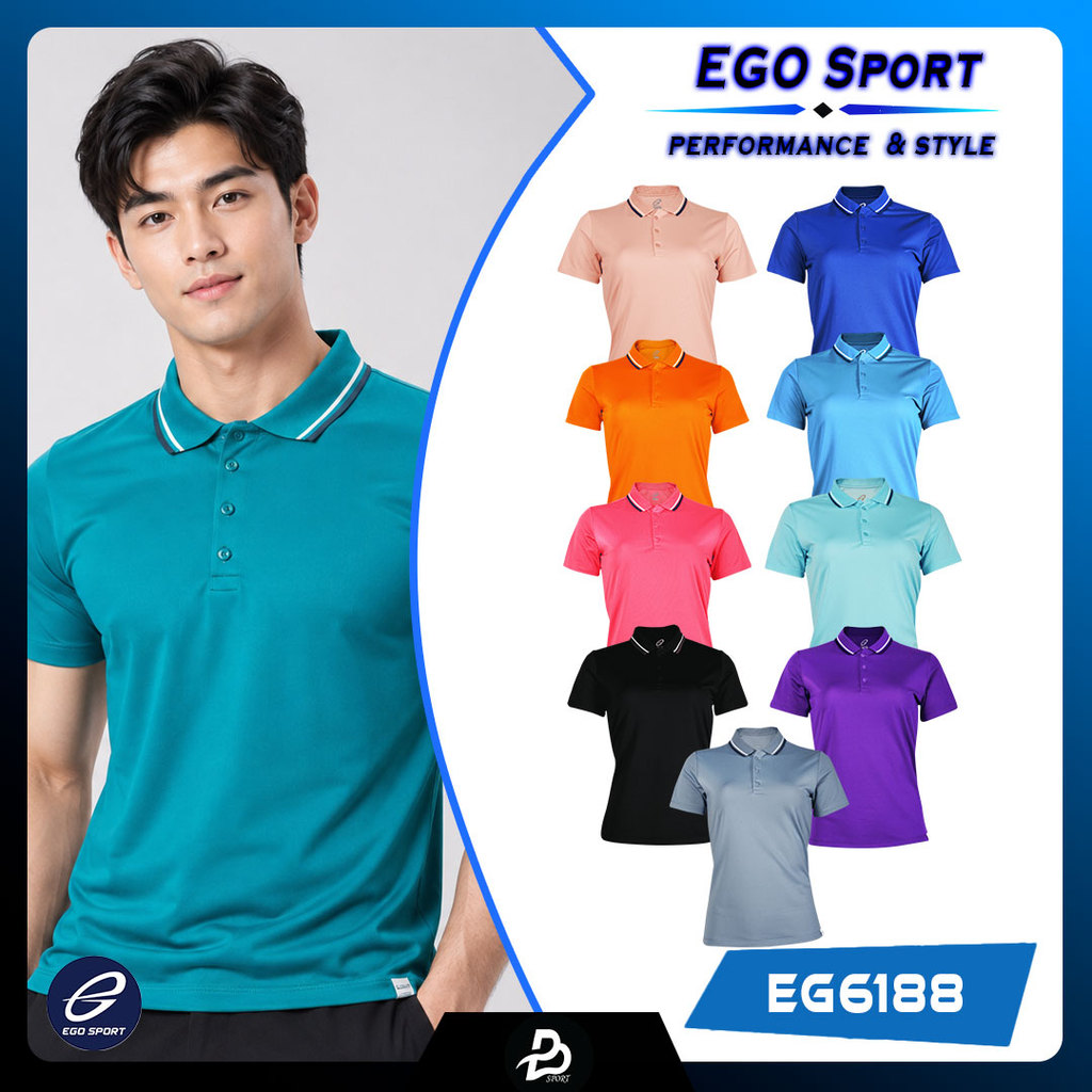 EGO Sport เสื้อโปโลแขนสั้นสำหรับผู้หญิง EG6188 มีคุณสมบัติต้านเชื้อแบคทีเรีย 99.95% ชุดที่ 2