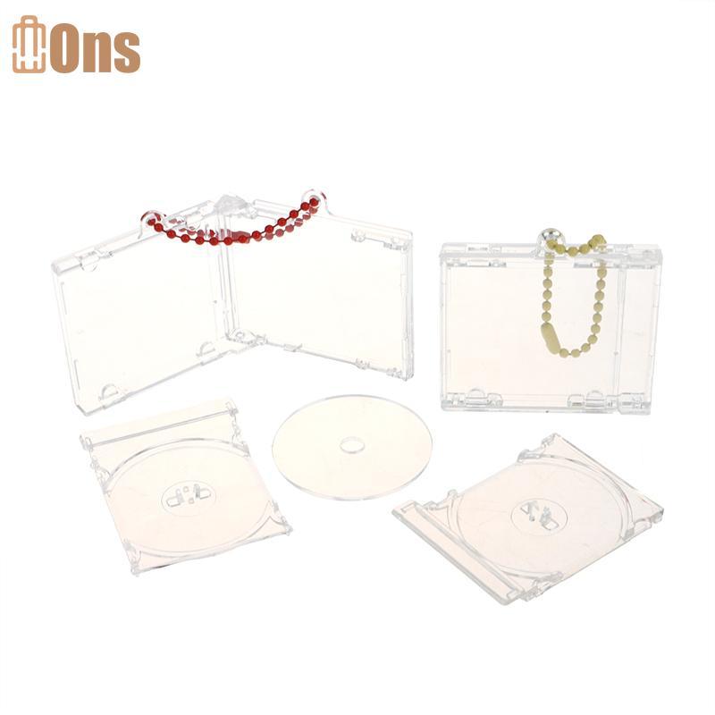 Ons Mini CD อัลบั้มพวงกุญแจ CD Player Keyring Key Holder สําหรับ DIY กระเป๋าเป้สะพายหลังจี้ที่