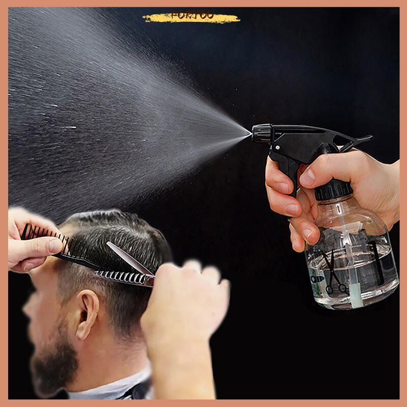 FORYOU 250ml/500ml ที่ว่างเปล่าทนทานรีฟิลปรับ Mist Hairdressing Salon DIY ตัดผมขวดน้ําพลาสติกเครื่อง
