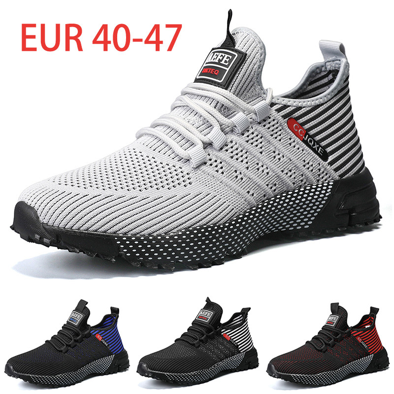 Big Size 40-47 Men Running Shoes Breathable Mesh Sneakers