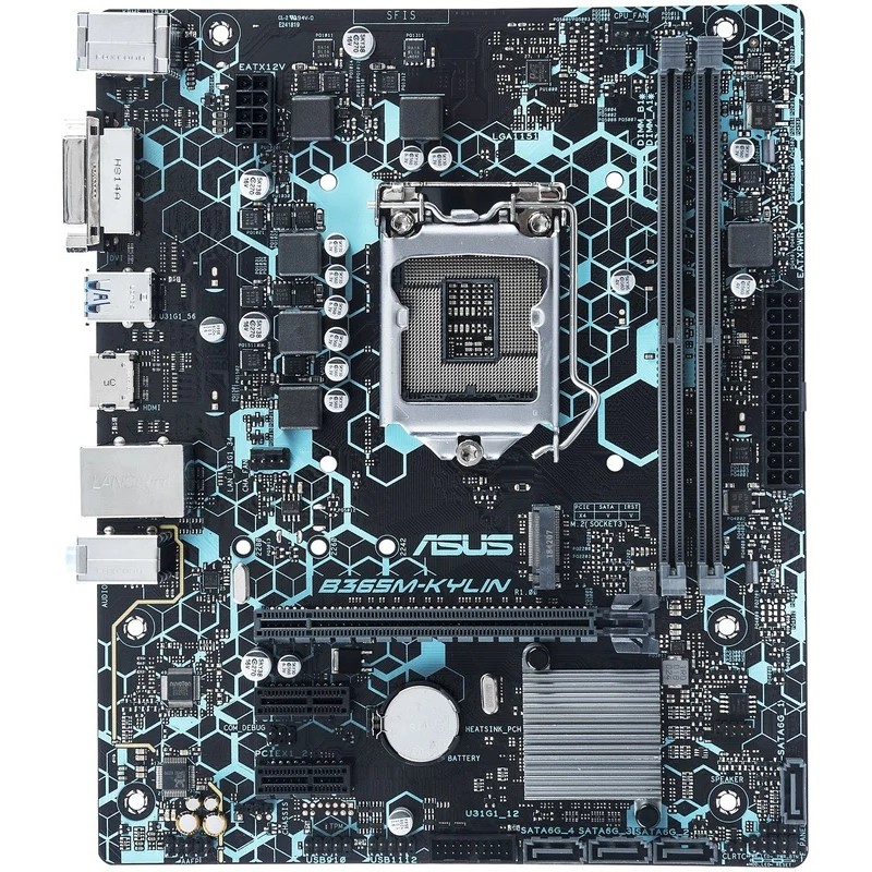 ASUS B365M-KYLIN เมนบอร์ด intel B365 DDR4 32GB LGA 115 PCIe 3.0 รองรับ Core i3-8300 Core i3-9300 Cor