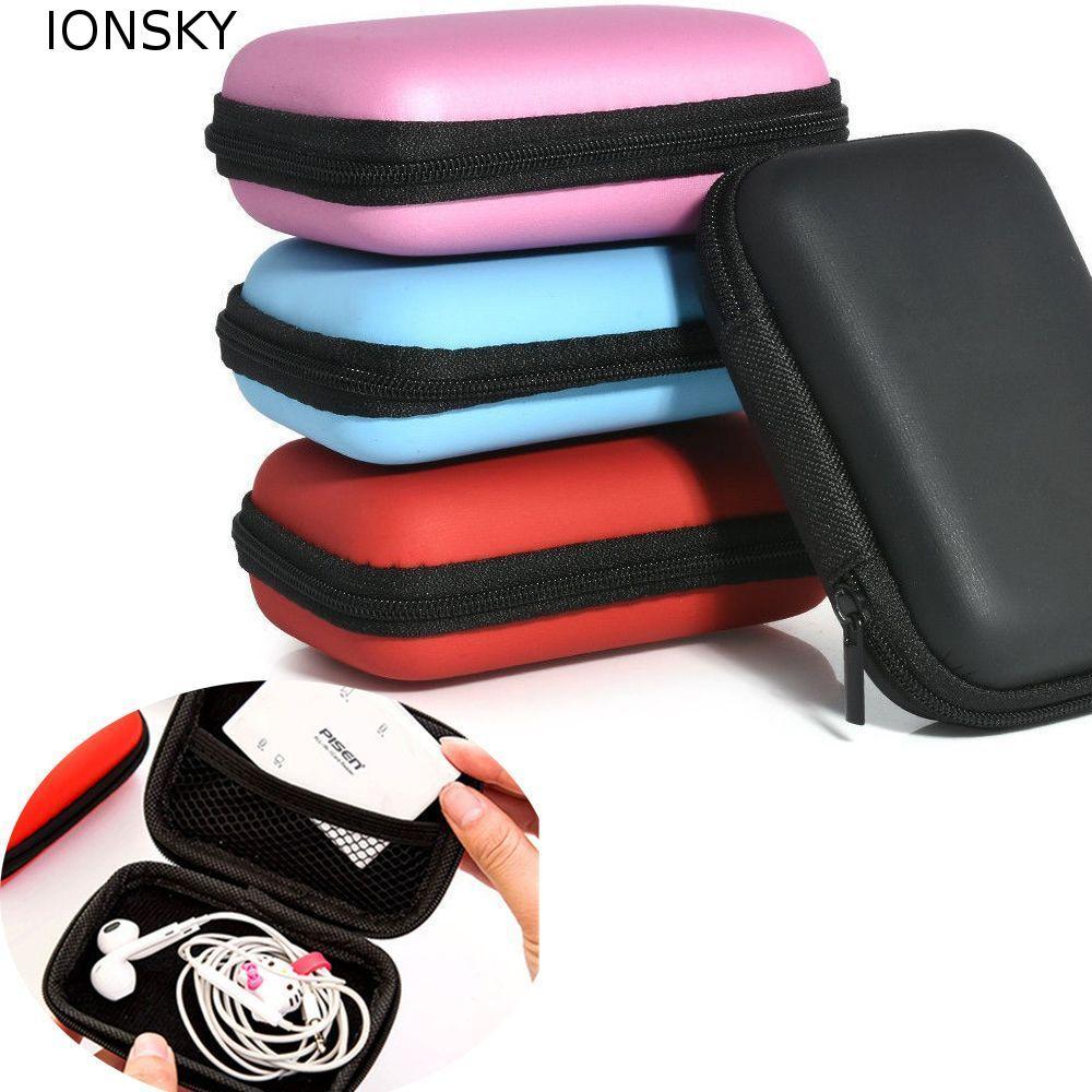 IONSKY HDD Bag Portable External Drive Protector HDD Carry Case Headphone Box Zipper Pouch