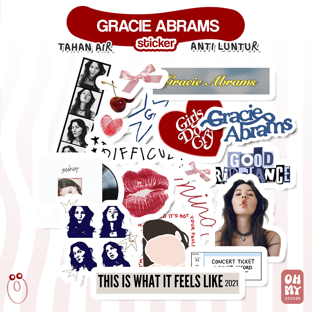แพ็คสติ๊กเกอร์ Gracy Abrams | สติ๊กเกอร์ Gracy Abrams สีป้องกันการซีดจาง กันน้ํา