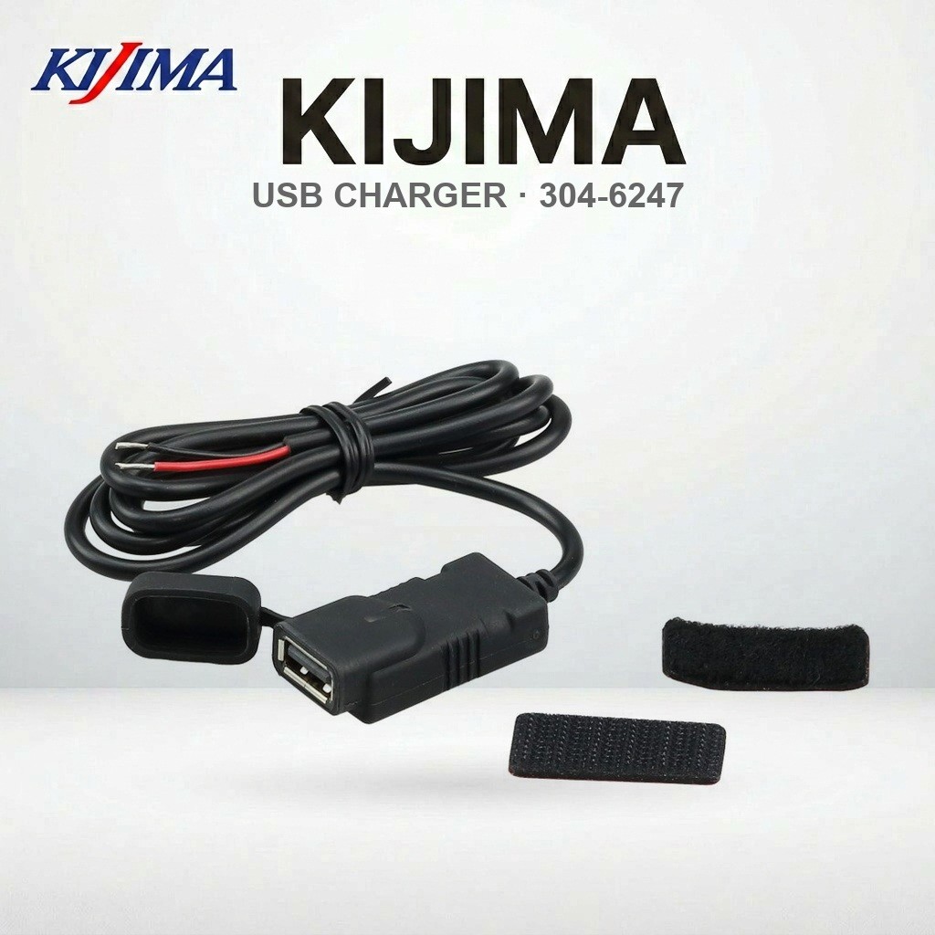 ชุดพอร์ตชาร์จ USB Kijima มอเตอร์ไซค์ (ต่อแบตเตอรี่) | Kijima Motorcycle USB Power Port Kit, Battery-