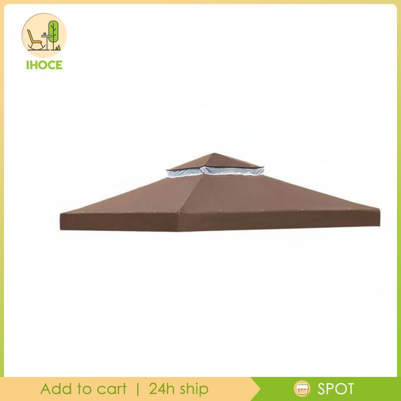 [Ihoce] Double-Layer Gazebo Roof Cover วัสดุหนา 2Vented Roof Cover Replacement Waterproof Pavilion T