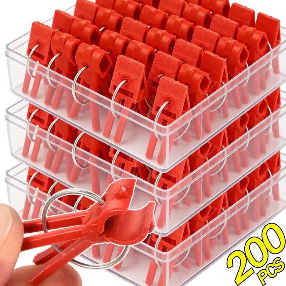 200 ชิ้นปากแบนพืชสนับสนุน Grafting คลิป - Secure Fixing Clamp สําหรับปีนเขา Vine Tomato แตงกวามะเขือยาว Orchid Stem