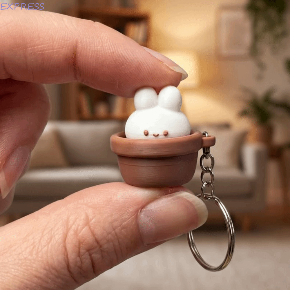 EXPRESS Keycap Clicker จี้, 3D พิมพ์ปุ่มกด Fidget Clicker พวงกุญแจ, น่ารักแหวนเป็ดแพนด้าตลกคีย์บอร์ด Fidgets พวงกุญแจการ์ตูนสัตว์