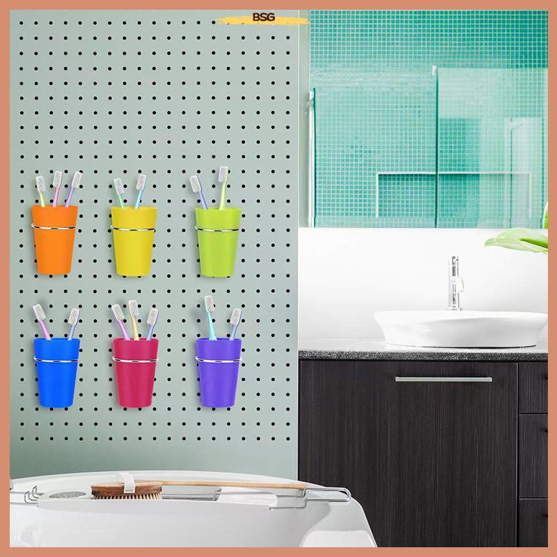BSG Pegboard Cup Holder Set for Craft Room, Ribbon & Tool Organizer Accessories BSG
