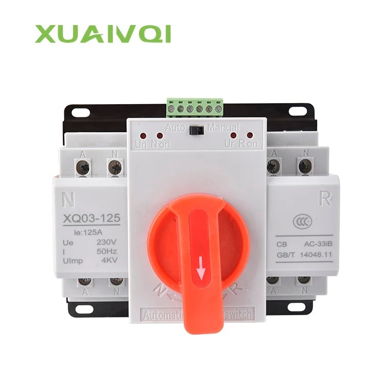 C7K3 เครื่องกําเนิดไฟฟ้าคุณภาพสูงเปลี่ยนสวิตช์ 2P 4P 125A ATS Dual Power สวิตช์โอนอัตโนมัติสําหรับเค