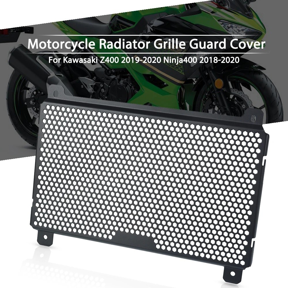 หม้อน้ํา Grille Guard Cover Protector สําหรับ Kawasaki Z400 / Ninja 400 / Z500 / NINJA 500 2018 2019
