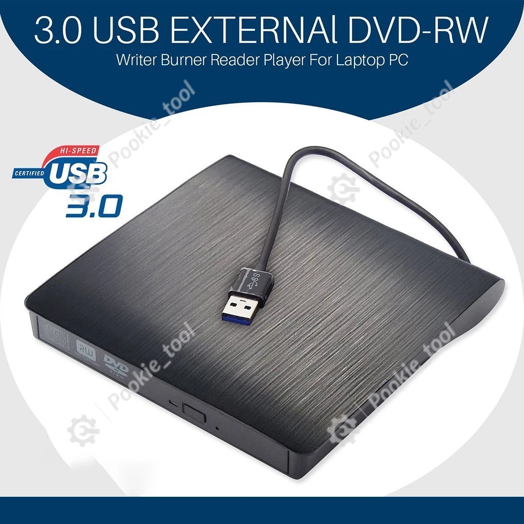 DVD-RW External  USB 3.0 แบบพกพา อ่านเขียน CD/DVD-RW ส่งข้อมูลเต็มสปีดด้วย