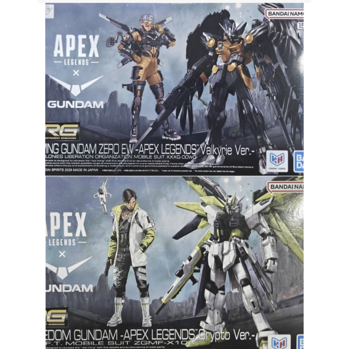 Bandai RG 1/144 Wing Gundam Zero EW APEX LEGENDS Valkyrie Ver. ใหม่ล่าสุด  + Freedom Gundam APEX LEG